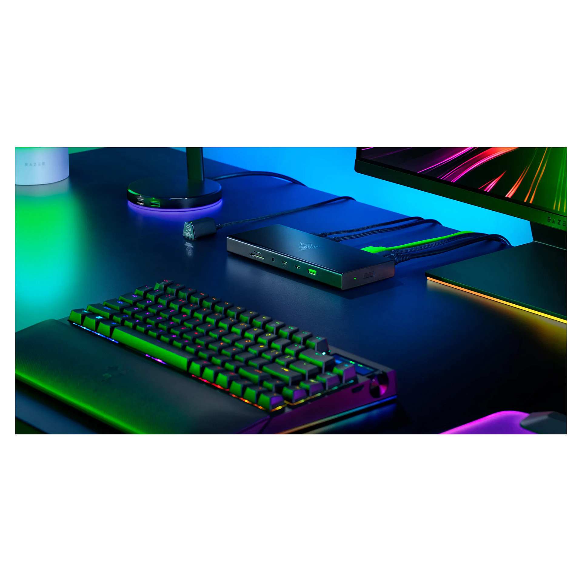 Docking Station Razer USB 4 Dock / 5x USB-A / 3x USB-C / HDMI / DisplayPort / Gigabit Ethernet / SD-MicroSD / 100W PD – Zezë - 4