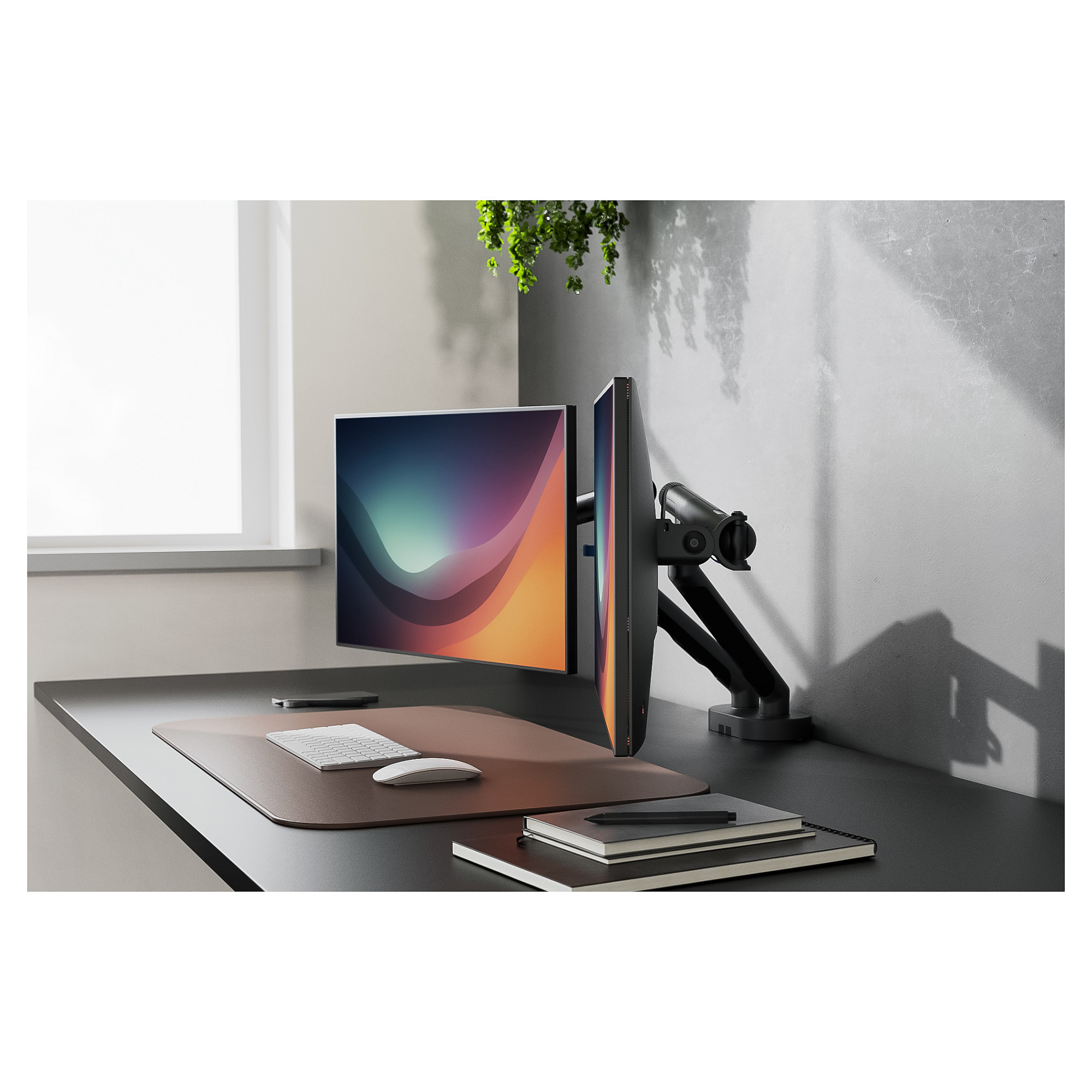 Mbajtëse për Monitor DIGITUS Dual Design / 2×15″–35″ / deri në 20 kg / 2 Monitorë / Sustë Mekanike / VESA 75×75, 100×100 - Zezë - 7