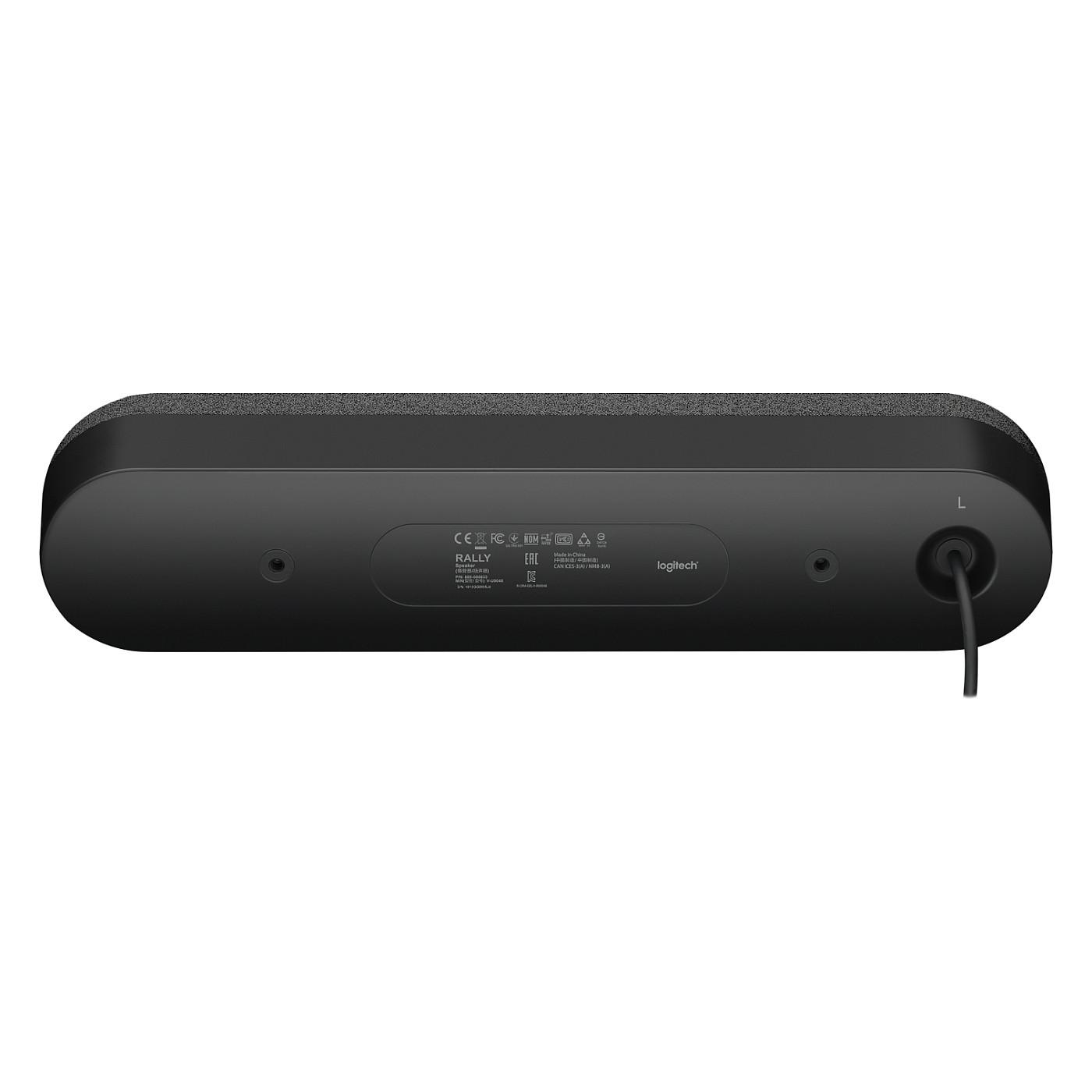 Altoparlant për videokonferencë Logitech Rally Speaker, drejtues audio 76 mm, lidhje Mini XLR, kabllo 2.95 m - Zezë - 3