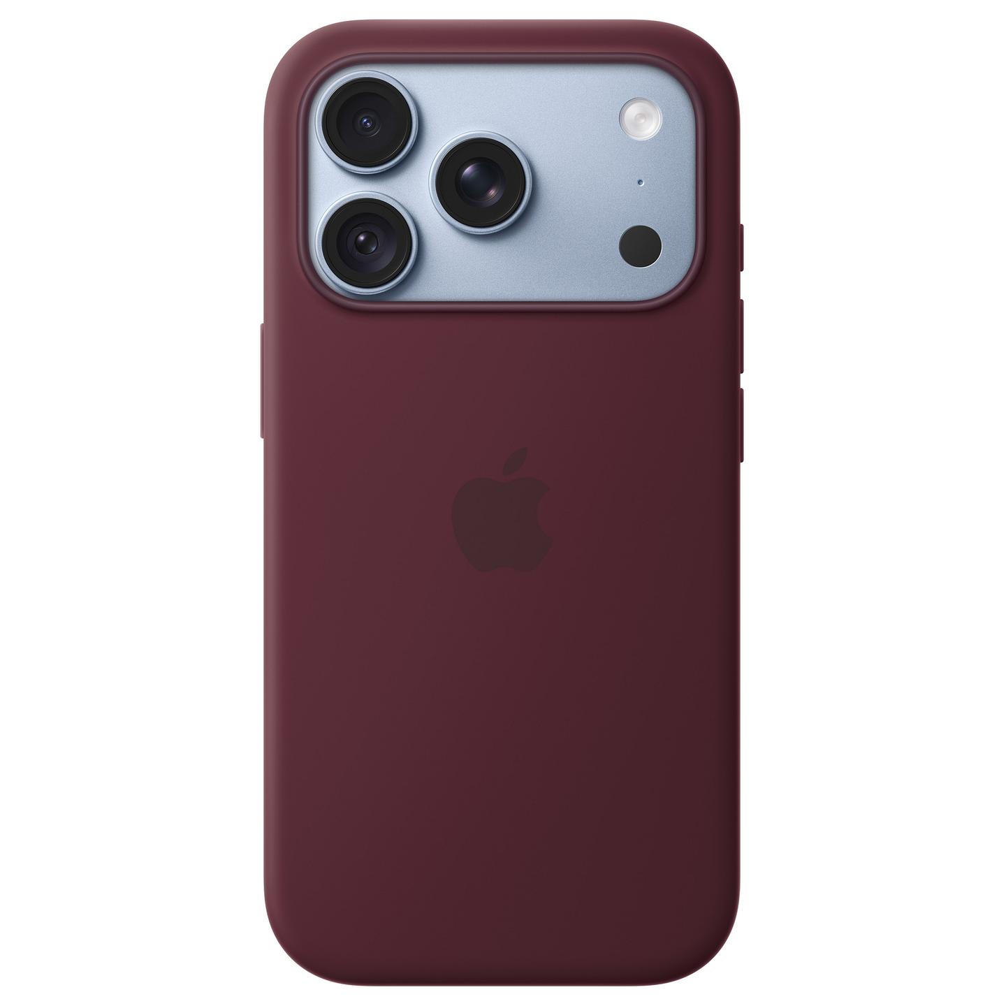 Case për Telefon Apple Silikon, MagSafe, iPhone 18 Pro - Burgundy - 2