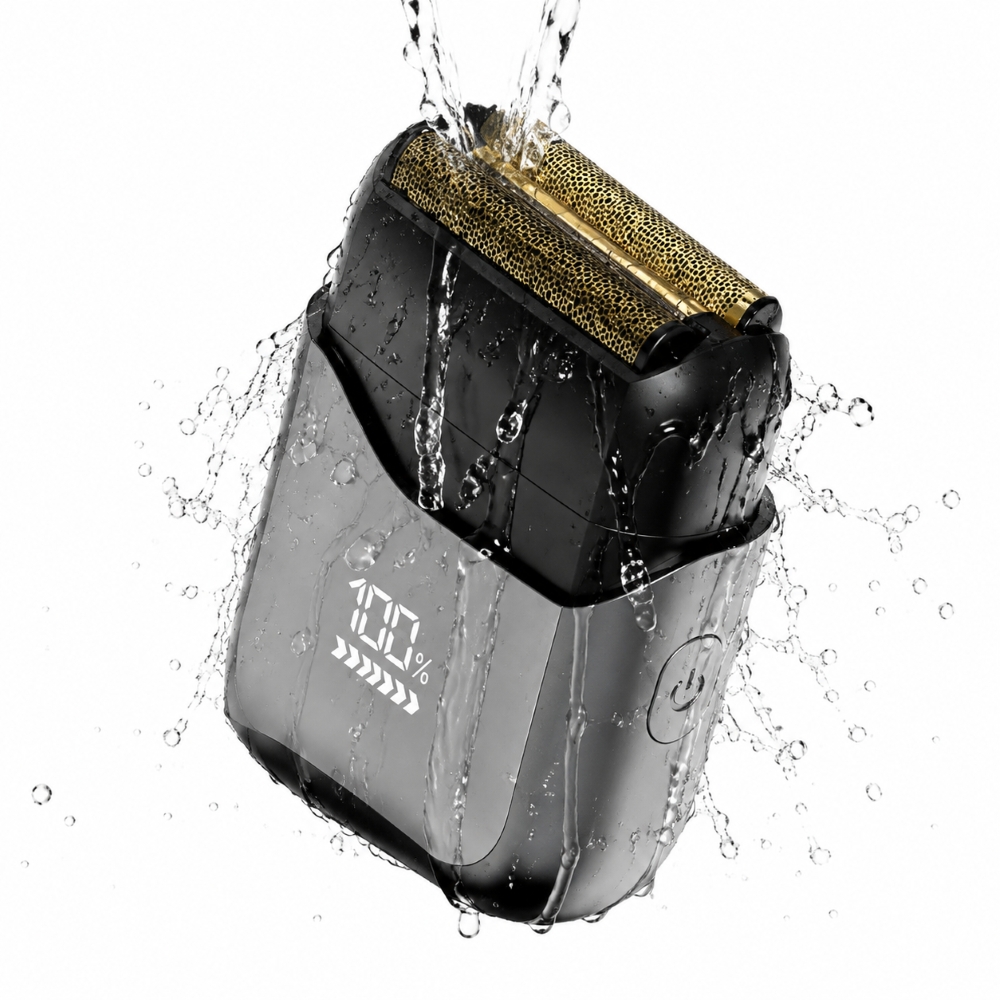 Makinë e rrojës elektrike Extralink EX.80975 / Mjekër dhe Kokë / 0 mm / IPX7 / 900 mAh / 120 min – Zezë/Gri - 2