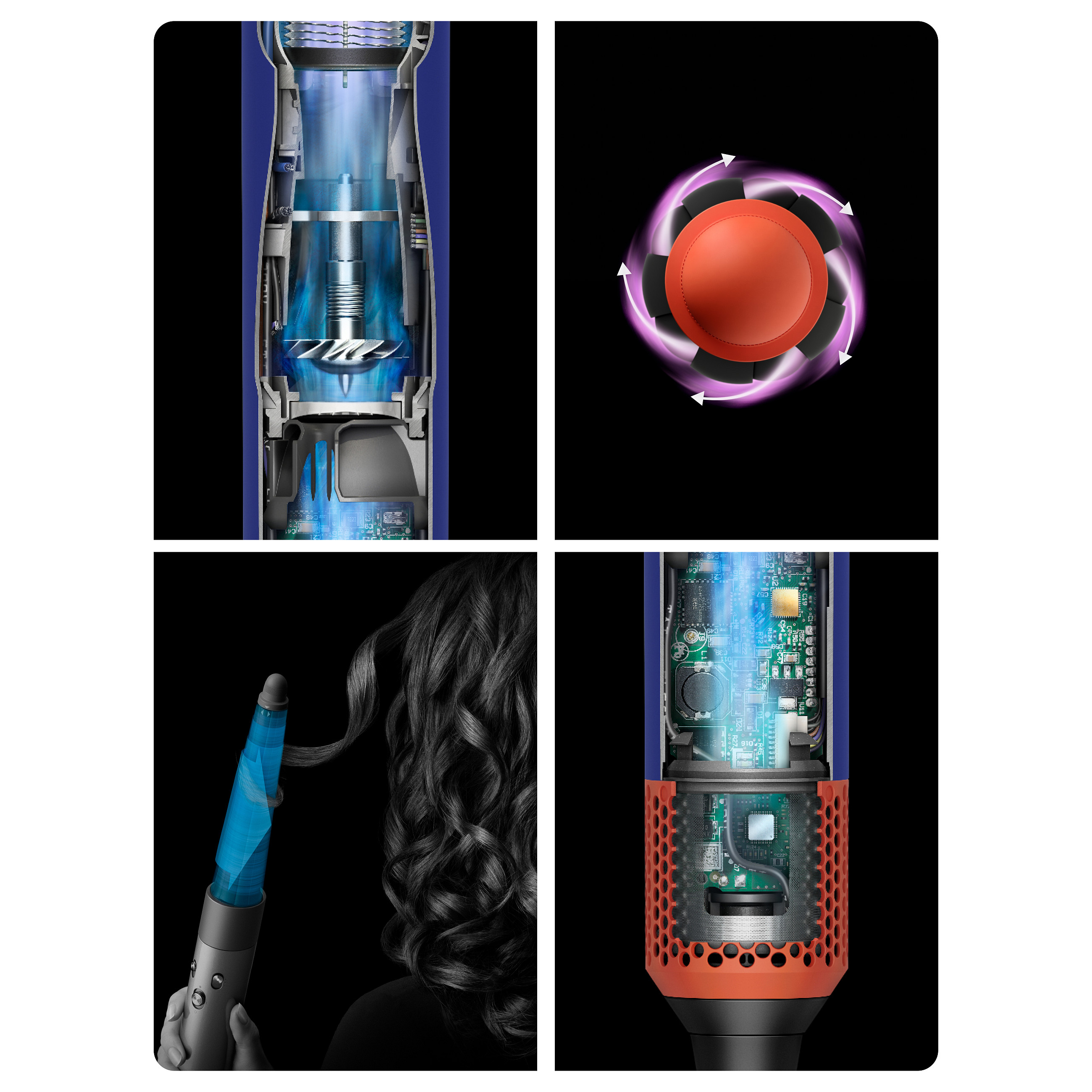 Stilues për flokë me ajër Dyson Airwrap i.d. Curly+Coily / Coanda / Bluetooth / 6-në-1 / 1300 W – Zezë/Portokalli/Gjelbër - 10