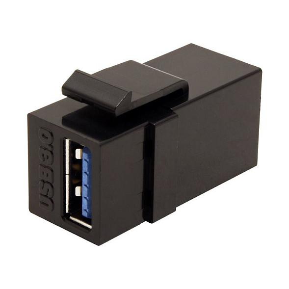 Adapter VALUE 25.99.8207, USB 3.2 Gen 1, USB-A Femër në USB-A Femër, Keystone - Zezë - 2