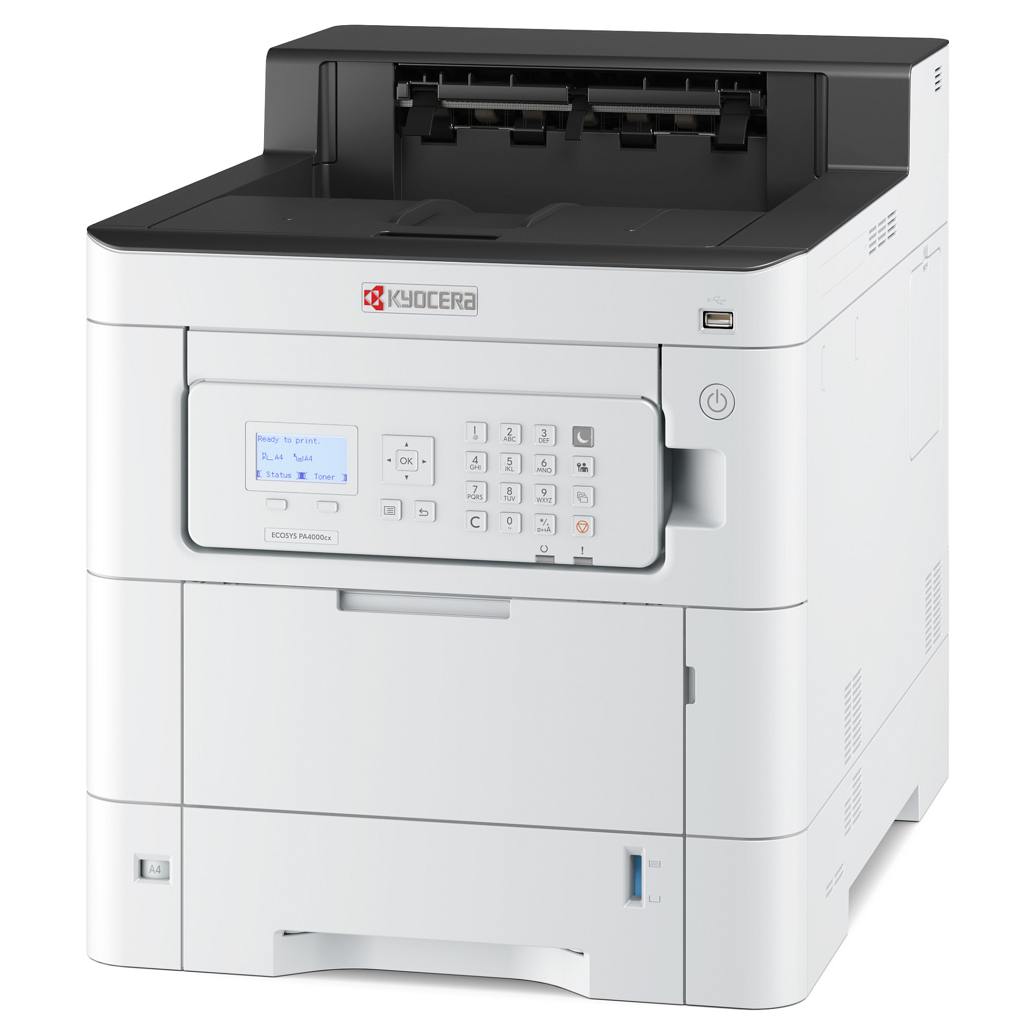 Printer Laser KYOCERA ECOSYS PA4000cx / Laser me Ngjyra / A4 / 1200 × 1200 DPI / Duplex - Zezë/Bardhë - 3