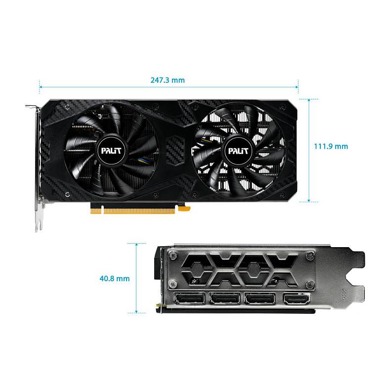 Kartë Grafike NVIDIA GeForce RTX 3060 / 12GB / Palit Infinity 2 OC / GDDR6 / 2 Fan - Zezë - 9