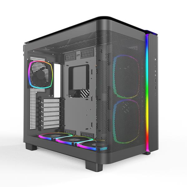 Kasë PC Montech KING 95 PRO / Midi Tower / ATX / 6x ARGB Fan / Tempered Glass – Zezë - 2