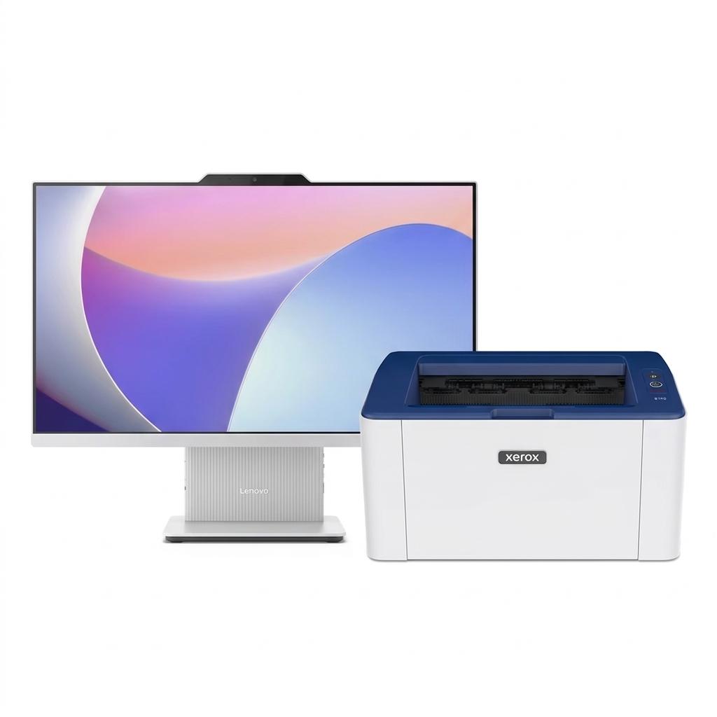 AIO Lenovo IdeaCentre 24IRH9, i5-13420H, 16GB DDR5, 512GB, 23.8" Full HD + Printer Xerox B110, Mono, A4, WIFI