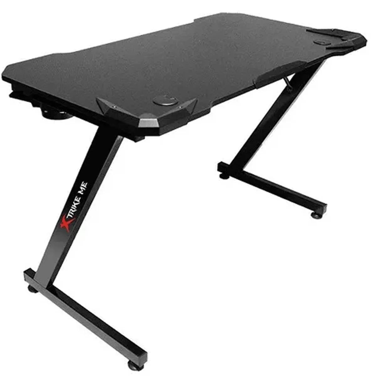 Tavolinë Gaming XTRIKE ME DK-02 me Mbajtëse për Kufje dhe Gotë, 110 × 60 × 74 cm – Zezë - 2
