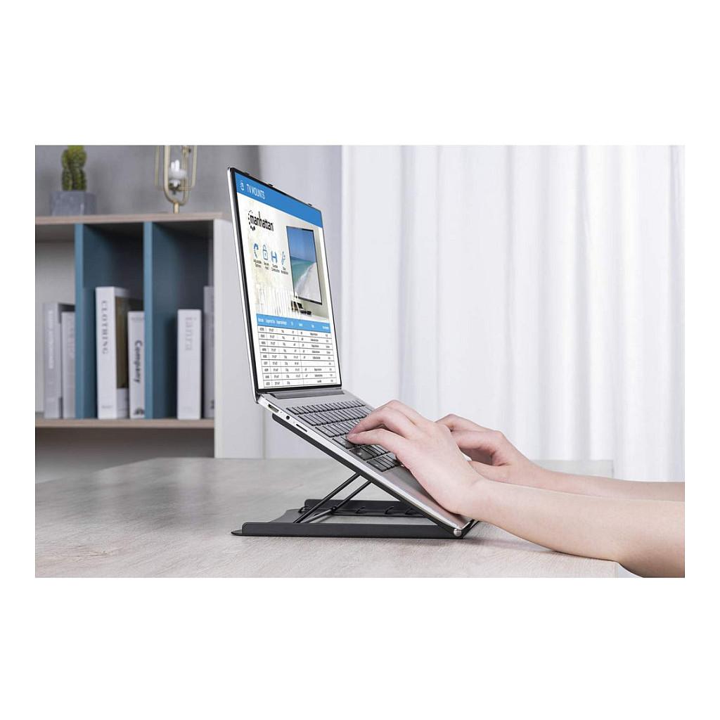 Mbajtës për Laptop MANHATTAN 462129, 10–15.6", 5 Nivele, i Palosshëm, deri 5kg - Zezë - 13