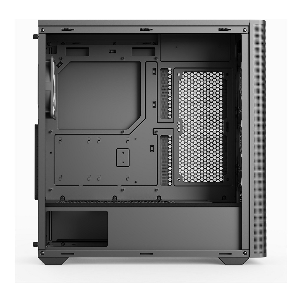 Kasë PC Aerocool D501A / Midi Tower / ATX / 120/140mm Front Fan / 120mm Side & Rear Fan / 2.5"/3.5" HDD / PSU Bottom - Zezë/Kafe - 3