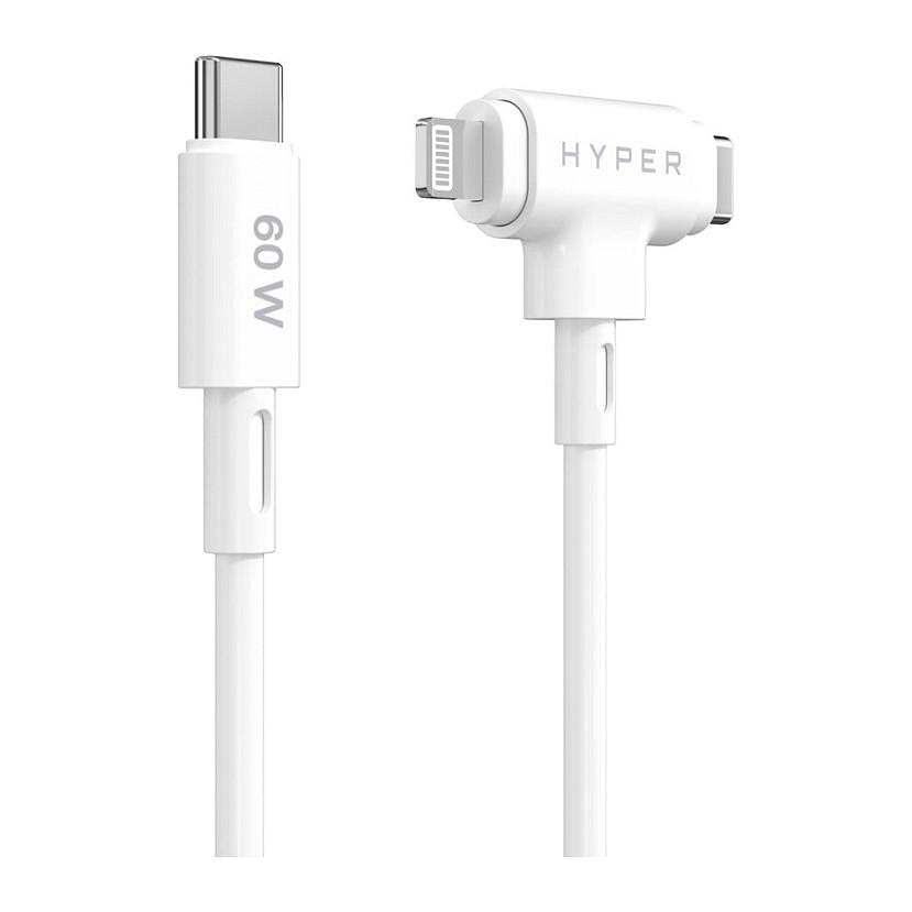 Kabllo USB Targus HYPER HyperJuice HJ4010WHGL, USB-C në Lightning, 60W, 1.5m, Silikon - Bardhë - 4