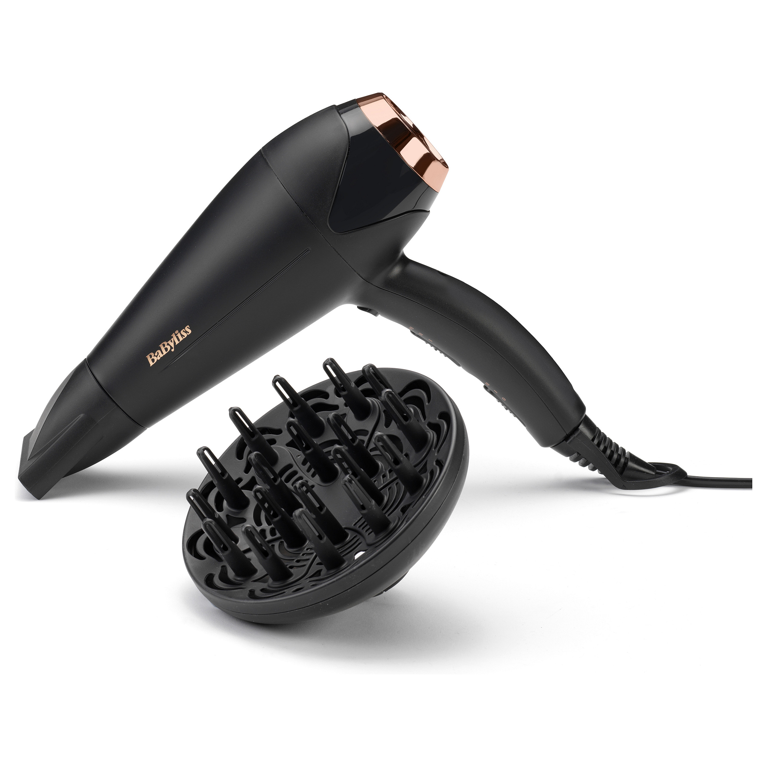 Tharëse për flokë BaByliss Turbo Shine 2200 / Ionic / Tourmaline-Ceramic / 2200 W / 3 Temperatura / 2 Shpejtësi - Zezë - 4