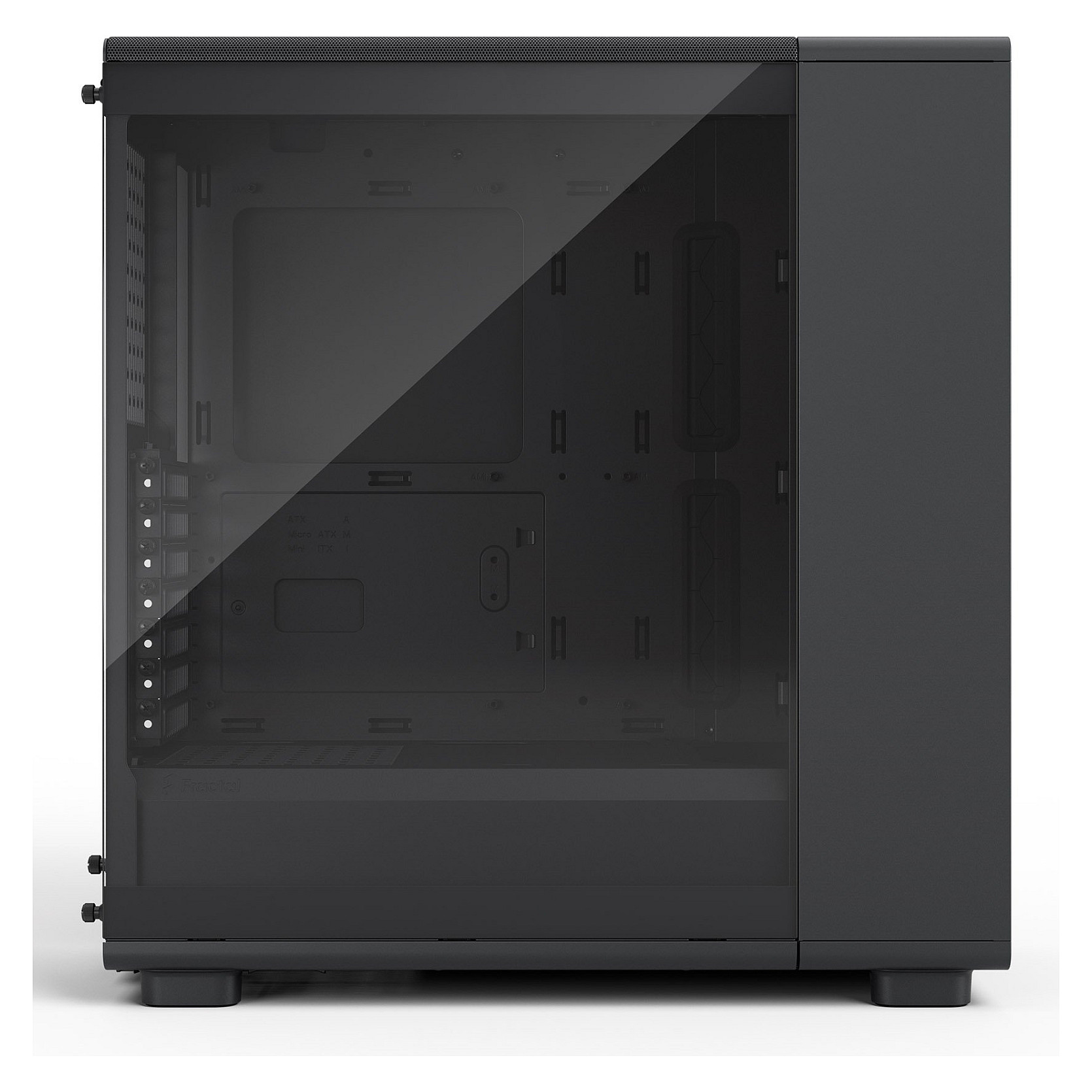 Kasë PC Fractal Design Epoch Black TG Light Tint / Midi Tower / 3x 120mm Fan / ATX / SSD 2.5" - Zezë - 8