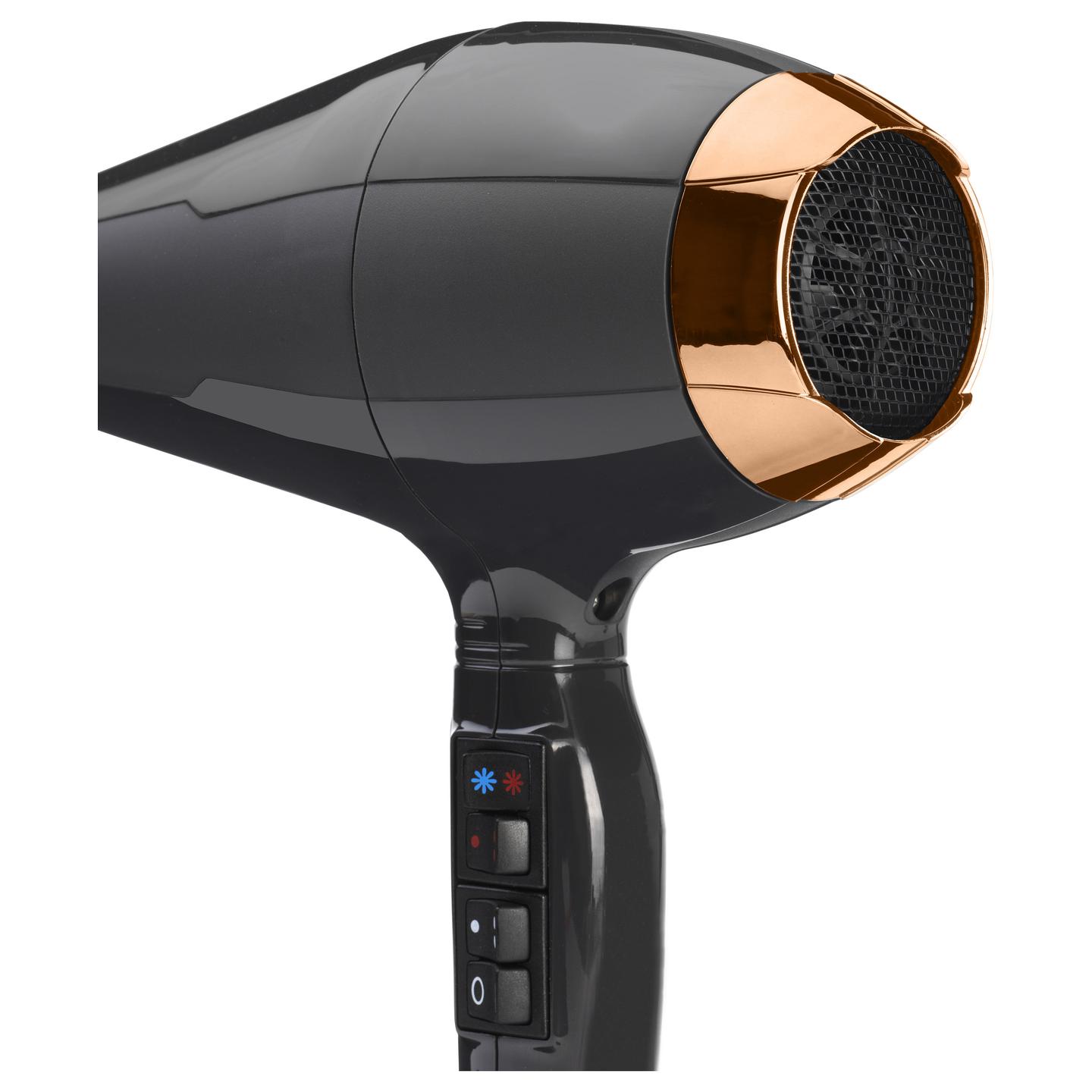 Tharëse për Flokë BaByliss 6719DE Air Pro 2200, 2200W, Motor AC, 2 Shpejtësi, 3 Temperatura, Jonizues, Difuzor - Zezë, Ari - 8