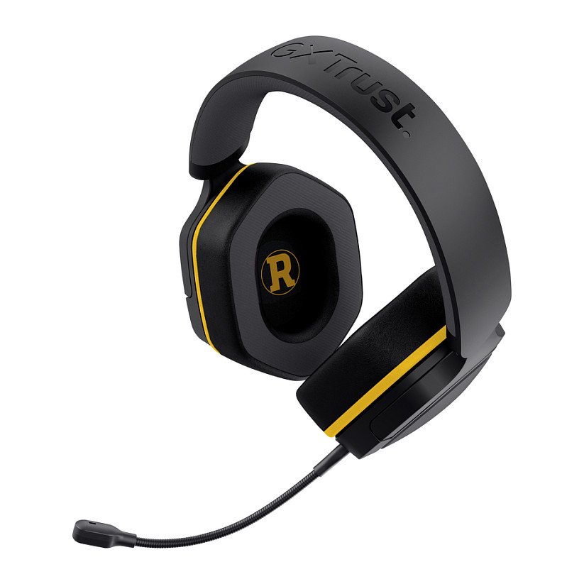 Kufje Gaming me kabllo Trust GXT 492BM Carus / Batman Edition / Over-Ear / 50 mm / 3.5 mm / Mikrofon i shkëputshëm / 1.2 m – Zezë / Verdhë - 3