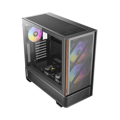Kasë PC Antec P30 ARGB / Midi Tower / ATX / 2x 140mm + 2x 120mm + 1x 120mm ARGB Fan / Tempered Glass + Wood - Zezë - 14