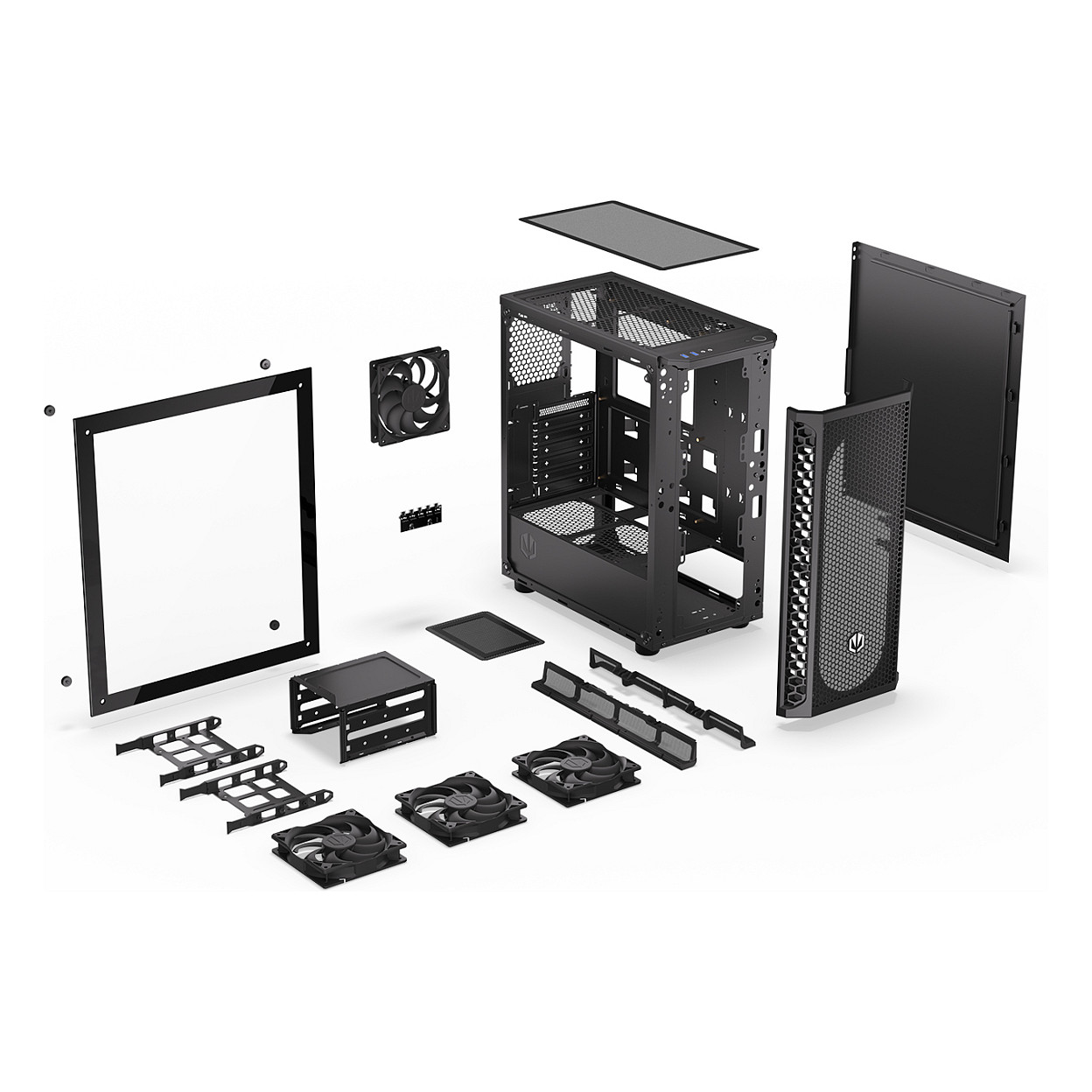 Kasë PC ENDORFY Signum 300 Air / Tower / ATX / 3x 120mm + 1x 120mm Fan / Tempered Glass - Zezë - 30