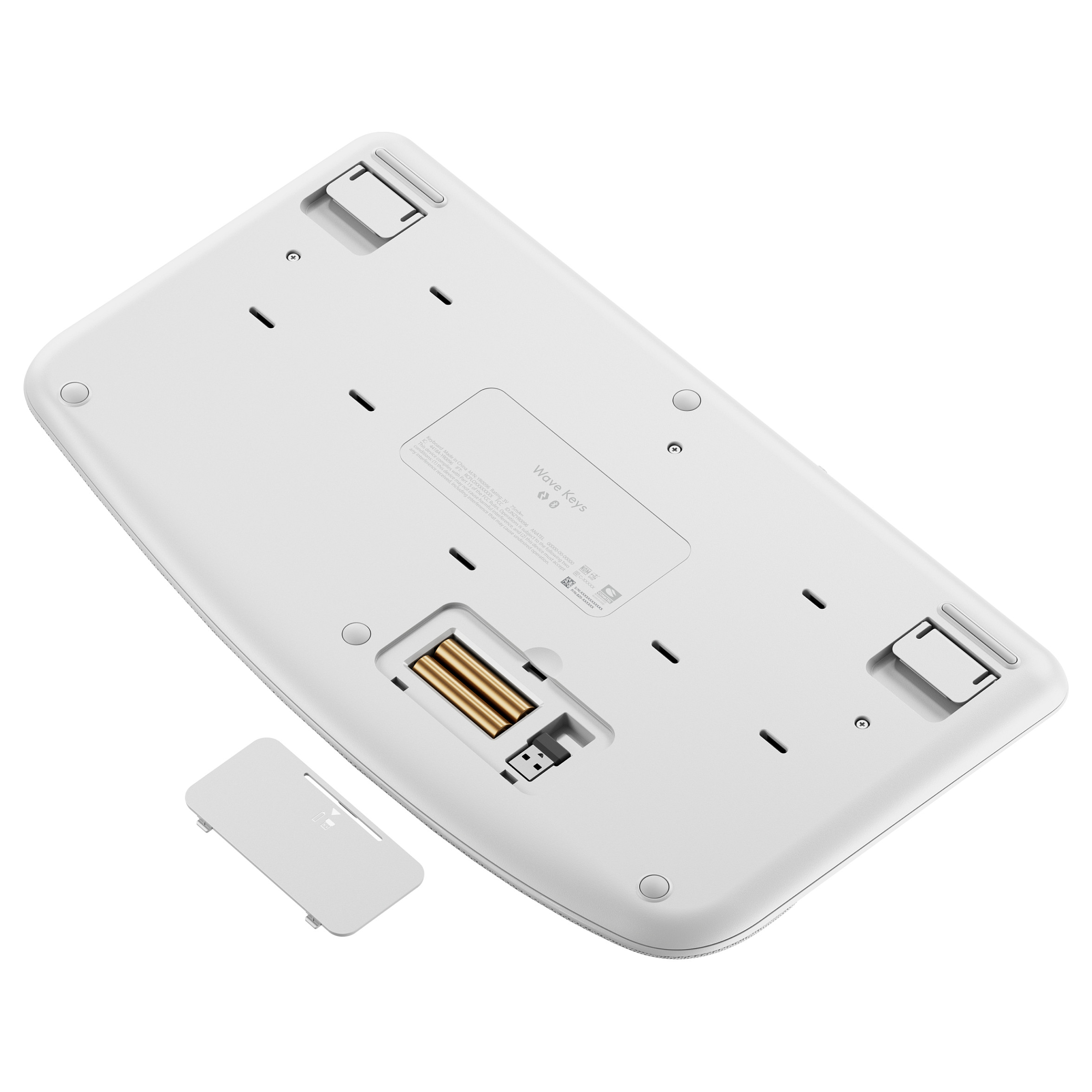 Tastierë pa kabllo Logitech Wave Keys / QWERTY / Membrane / RF Wireless + Bluetooth - Bardhë - 2
