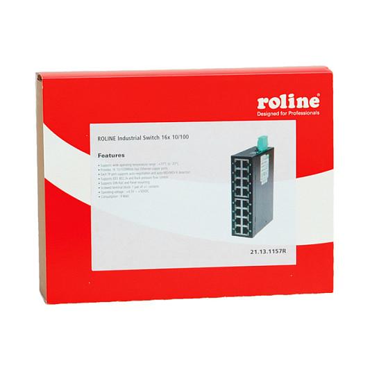 Switch Industrial ROLINE 21.13.1157, 16x Fast Ethernet RJ45, 10/100Mbps, DIN-Rail - Zezë - 4