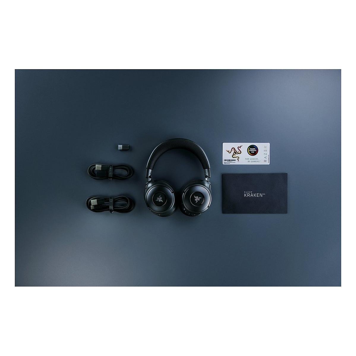 Kufje Gaming Razer Kraken V4, Wireless 2.4GHz, Bluetooth 5.3, USB, 40mm, Mikrofon - Zezë - 11