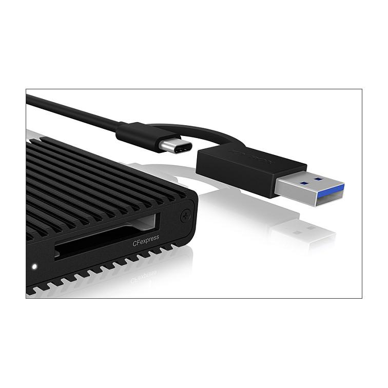 Lexues Kartelash ICY BOX IB-CR404-C31 / CFexpress 2.0 Type-B / USB 3.2 Gen 2 / USB-C / USB-A / 10 Gbit/s - Zezë - 3