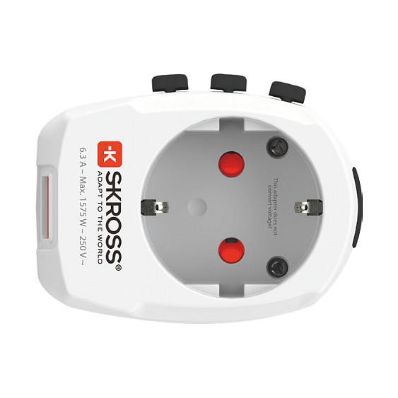 Adapter Udhëtimi SKROSS PRO Light USB World / 1575W / 2x USB-A / 3-Pin / Universal – Bardhë - 2