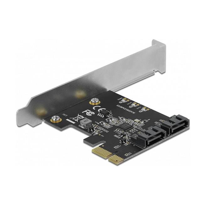 Kartë Zgjerimi PCI Express Delock 90431 / PCIe 3.0 x1 / 2x SATA 6Gbps / JMicron JMB582 / Low Profile - 3