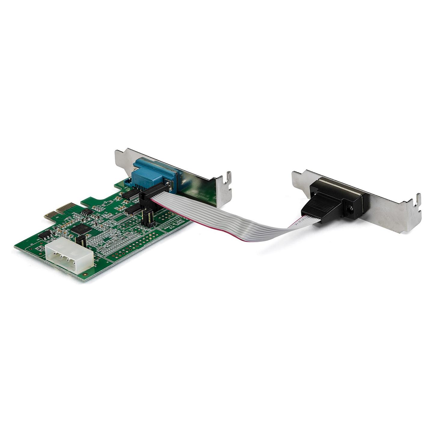 Kartë Zgjerimi StarTech.com PEX2S953LP, PCI Express x1, 2x Serial RS-232 DB9, deri në 921.6Kbps, ASIX AX99100, UART 16950, Low Profile + Full Height - 2