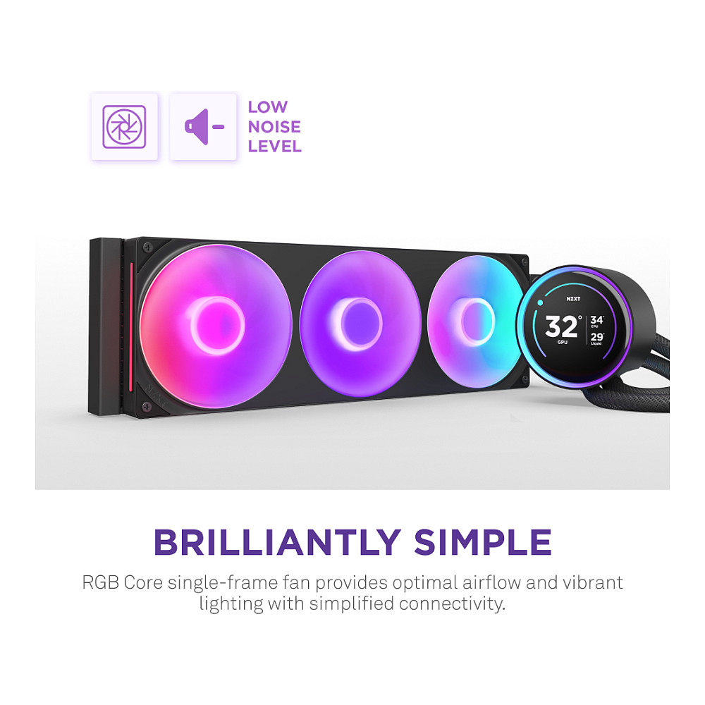 Ftohës për Procesor NZXT Kraken Elite 420 RGB / 420mm / AIO / RGB / LCD - Zezë - 6