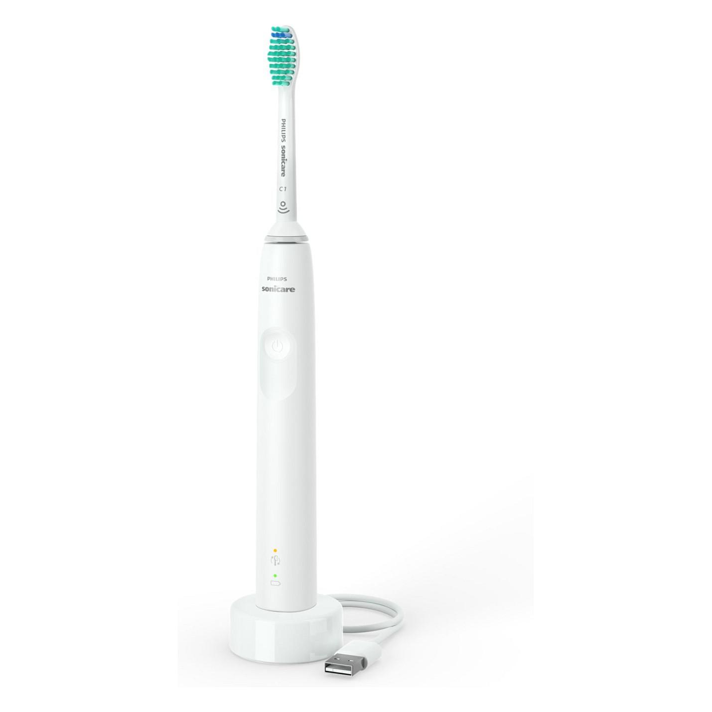 Furçë dhëmbësh elektrike Philips Sonicare Series 3100 / Pressure Sensor / SmarTimer / QuadPacer / C1 ProResults – Bardhë