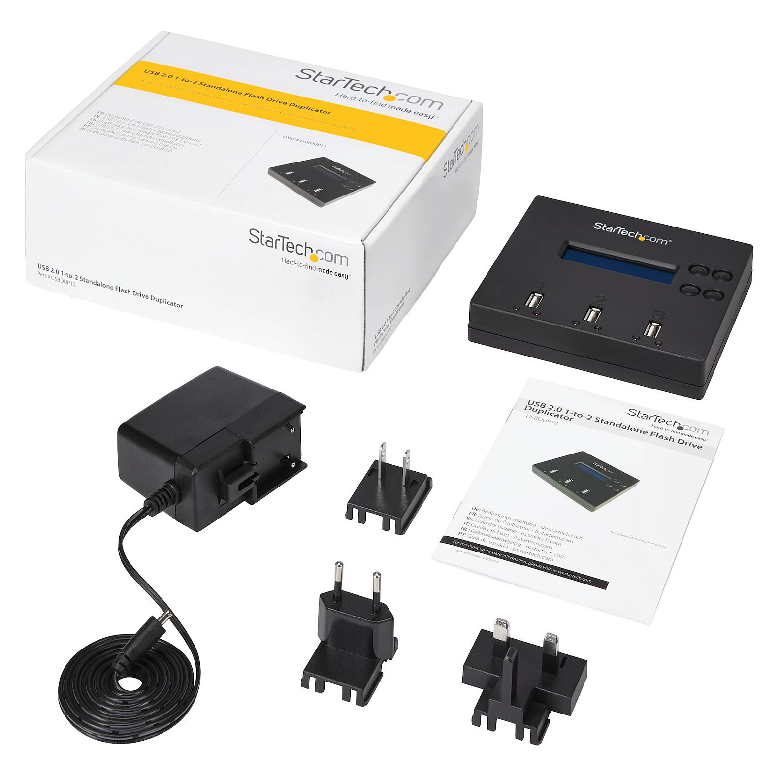 Duplikator USB StarTech.com USBDUP12 / 1:2 / USB 2.0 / 3x USB Type-A - Zezë - 8