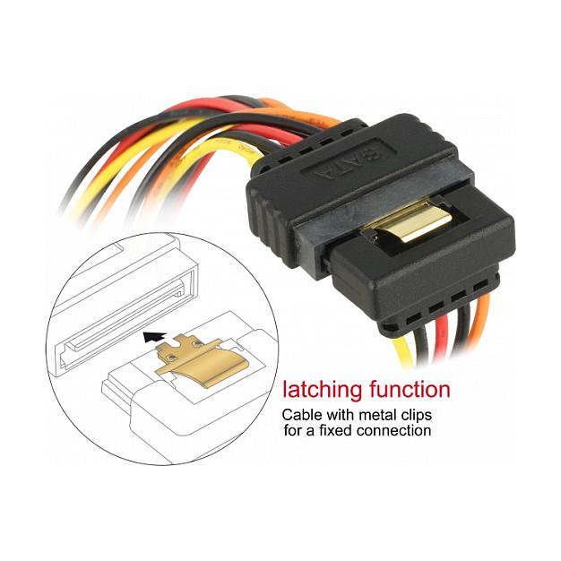 Kabllo për Furnizim me Energji DeLOCK 60159, SATA 15-pin në 2 x SATA 15-pin, 30 cm - Shumëngjyrëshe - 3