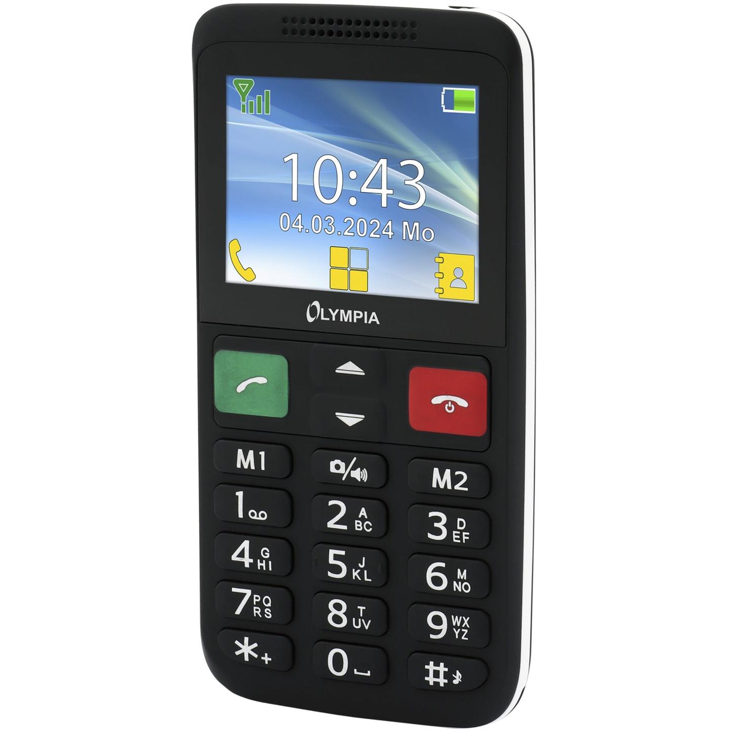 Telefon i thjeshtë Olympia LUX 2229 / 2.4" / 320x240 / Dual SIM / Bluetooth / FM Radio / SOS - Zezë - 3
