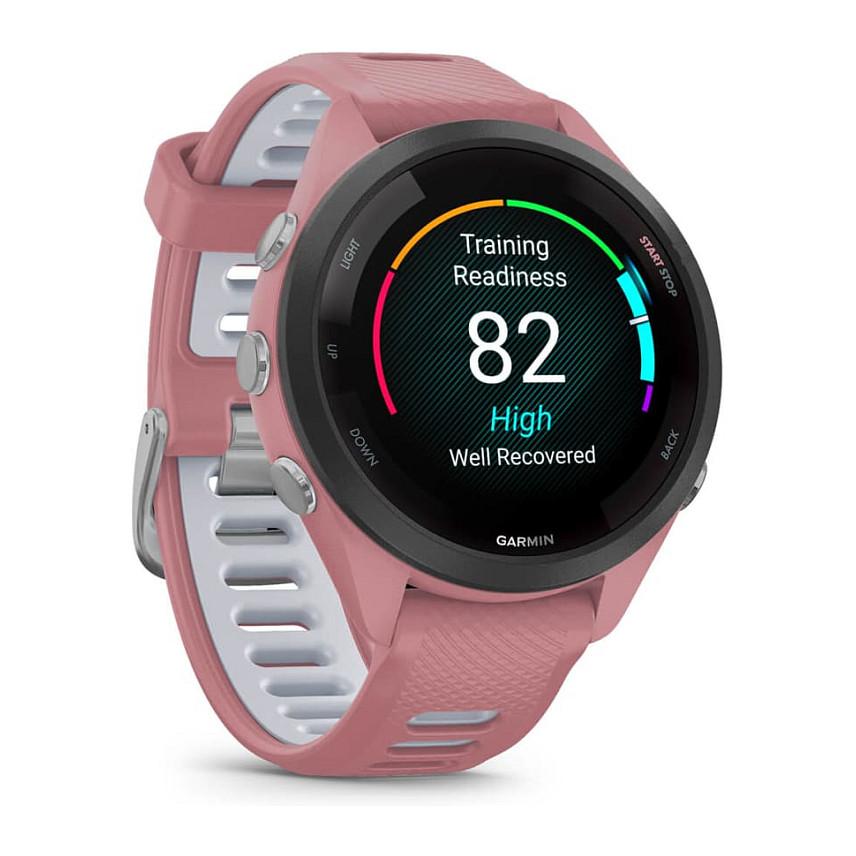 Orë e mençur Garmin Forerunner 265S, 42mm, AMOLED 1.1", GPS Multi-Band, 8GB, Music - Rozë/Hiri - 3