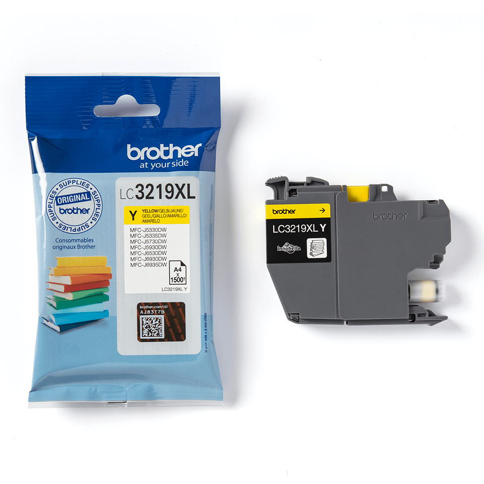 INK për Printer Brother LC-3219XLY / XL / 1,500 Faqe - Verdhë - 3