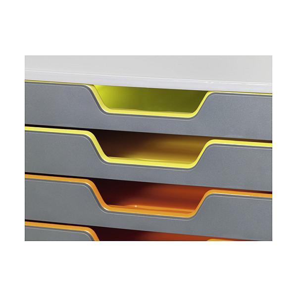 Organizues me Sirtarë DURABLE VARICOLOR 10, 10 Sirtarë, A4–C4, 280 x 292 x 356 mm - Gri, Shumëngjyrësh - 3