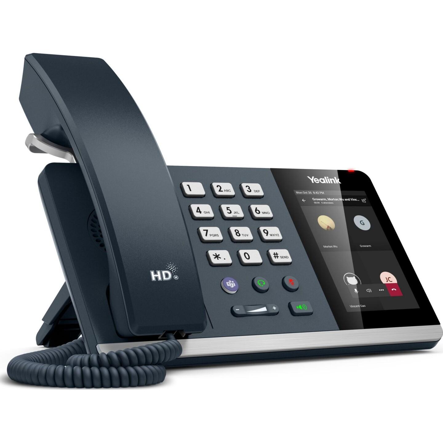 Telefon VoIP Yealink MP54 E2, Microsoft Teams, Ekran 4" me Prekje, Wi-Fi, Bluetooth 5.2, Gigabit Ethernet, PoE – Zezë