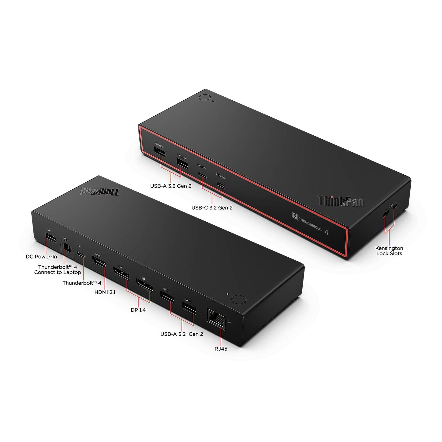Docking Station Thunderbolt 4 Lenovo ThinkPad Dock Gen2 7000, 2× DisplayPort 1.4, HDMI 2.1, 2.5Gb Ethernet, 100W PD - Zezë - 2
