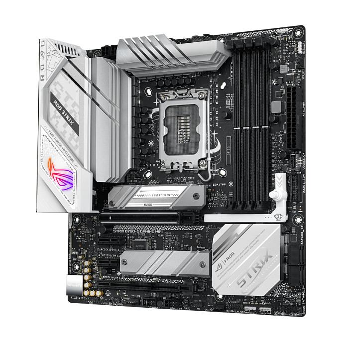 Pllakë Amë MB Intel ASUS ROG STRIX B760-G GAMING WIFI, LGA1700, B760, DDR5, mATX, Wi-Fi 6E, Bluetooth 5.3, 2.5GbE LAN, HDMI, DisplayPort - 2