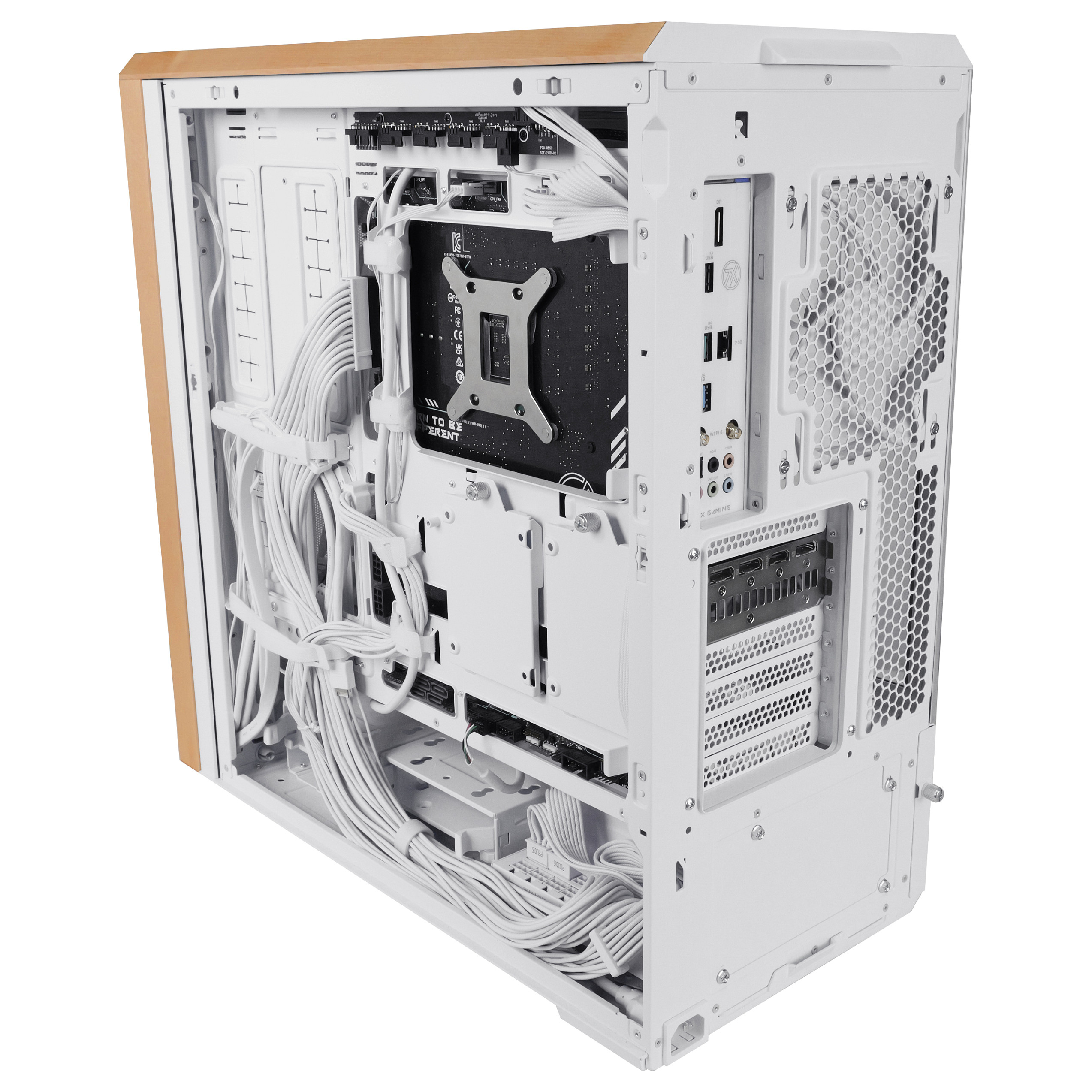 Kasë Lian Li LANCOOL 217 / Midi Tower / E-ATX / 2x 170mm + 3x 120/140mm Fan / Tempered Glass - Bardhë - 9