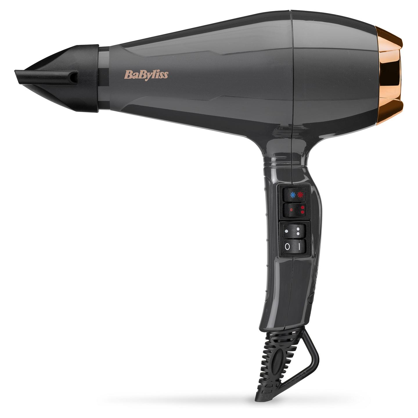 Tharëse për Flokë BaByliss 6719DE Air Pro 2200, 2200W, Motor AC, 2 Shpejtësi, 3 Temperatura, Jonizues, Difuzor - Zezë, Ari - 5