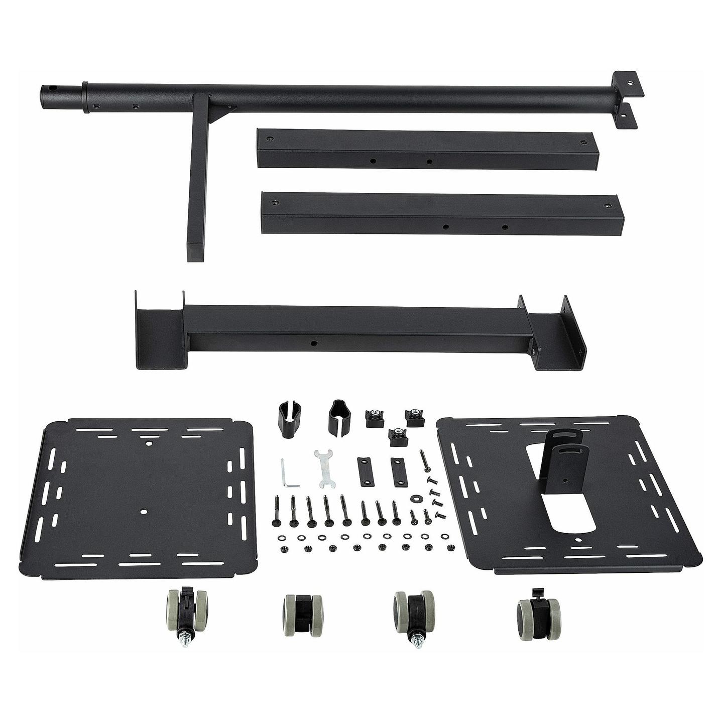 Karrocë Mobile për Projektor dhe Laptop StarTech.com ADJPROJCART, 2 Rafte, 10kg për Raft, Lartësi e Rregullueshme, ±12°, 4 Rrota - Zezë - 12