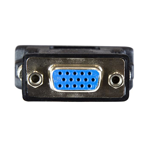 Kabllo DVI StarTech.com DVIVGAMFBK / DVI-I në VGA / Mashkull në Femër - Zezë - 4