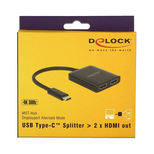 Splitter Video DeLOCK 87719 / 1x HDMI në 2x HDMI / 4K 3840×2160 - Zezë - 2