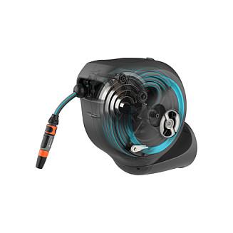 Kuti për Zorrë Kopshti GARDENA RollUp M, 20m, 11mm, Montim në Mur, Rrotullim 180° - Hiri/Blu - 4