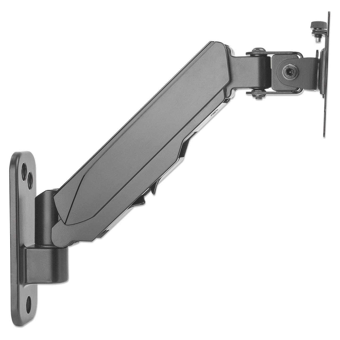 Mbajtëse Muri për Monitor Manhattan 461603 / 1 Monitor / 17"-32" / 8kg / Gas Spring / Tilt ±35° / Swivel ±90° - Gri - 4