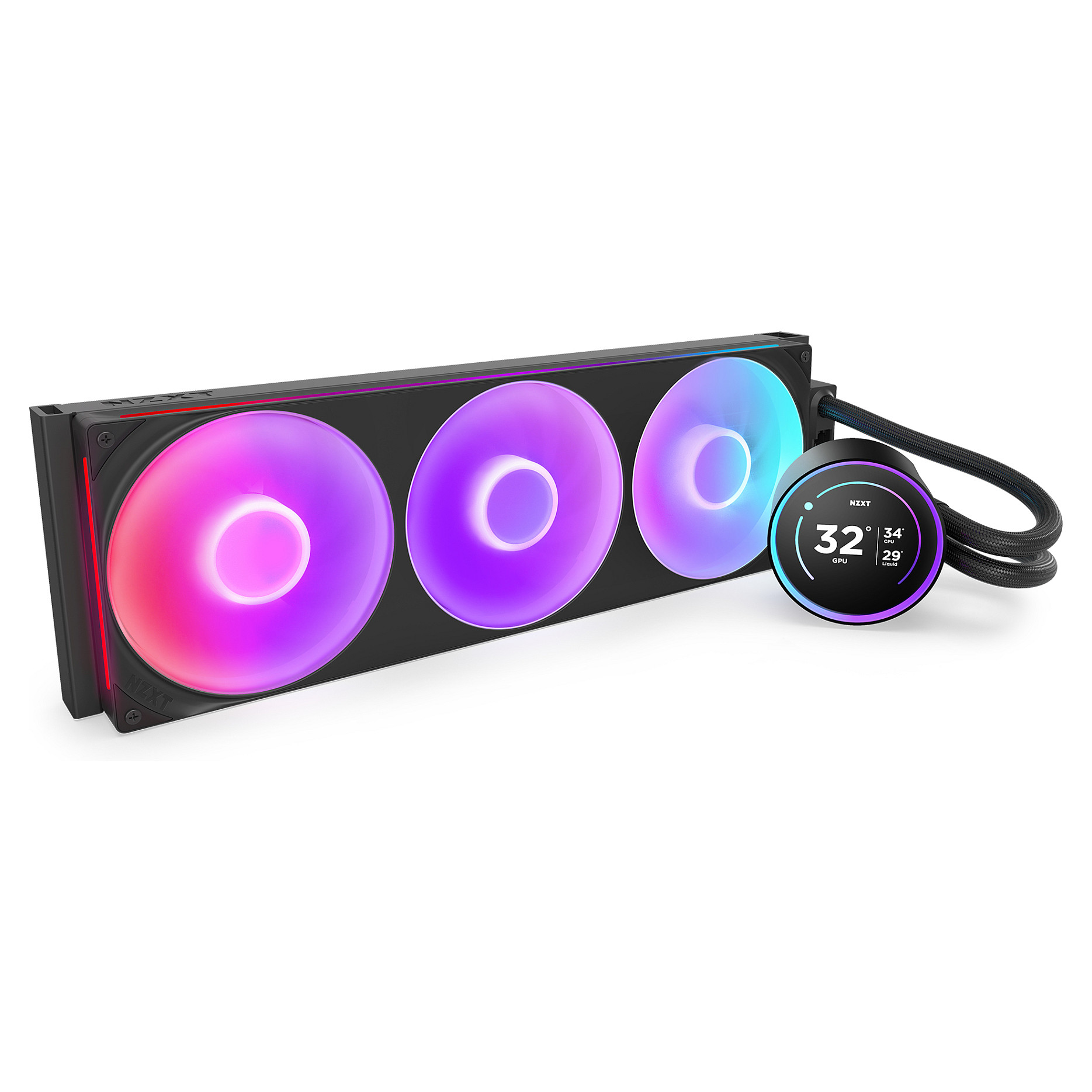 Ftohës për Procesor NZXT Kraken Elite 420 RGB / 420mm / AIO / RGB / LCD - Zezë - 2
