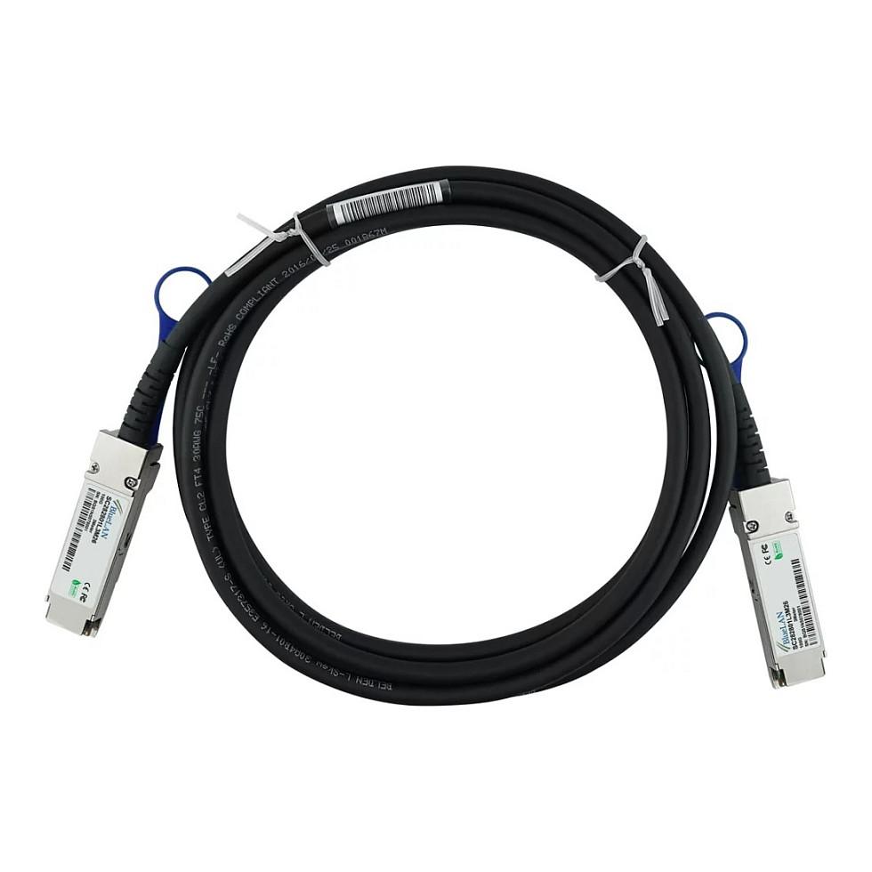 Kabllo për Rrjet BlueOptics QSFP28-DAC-1M-SS-BL, 100 Gbps, QSFP28 në QSFP28, DAC, 1 m - Zezë