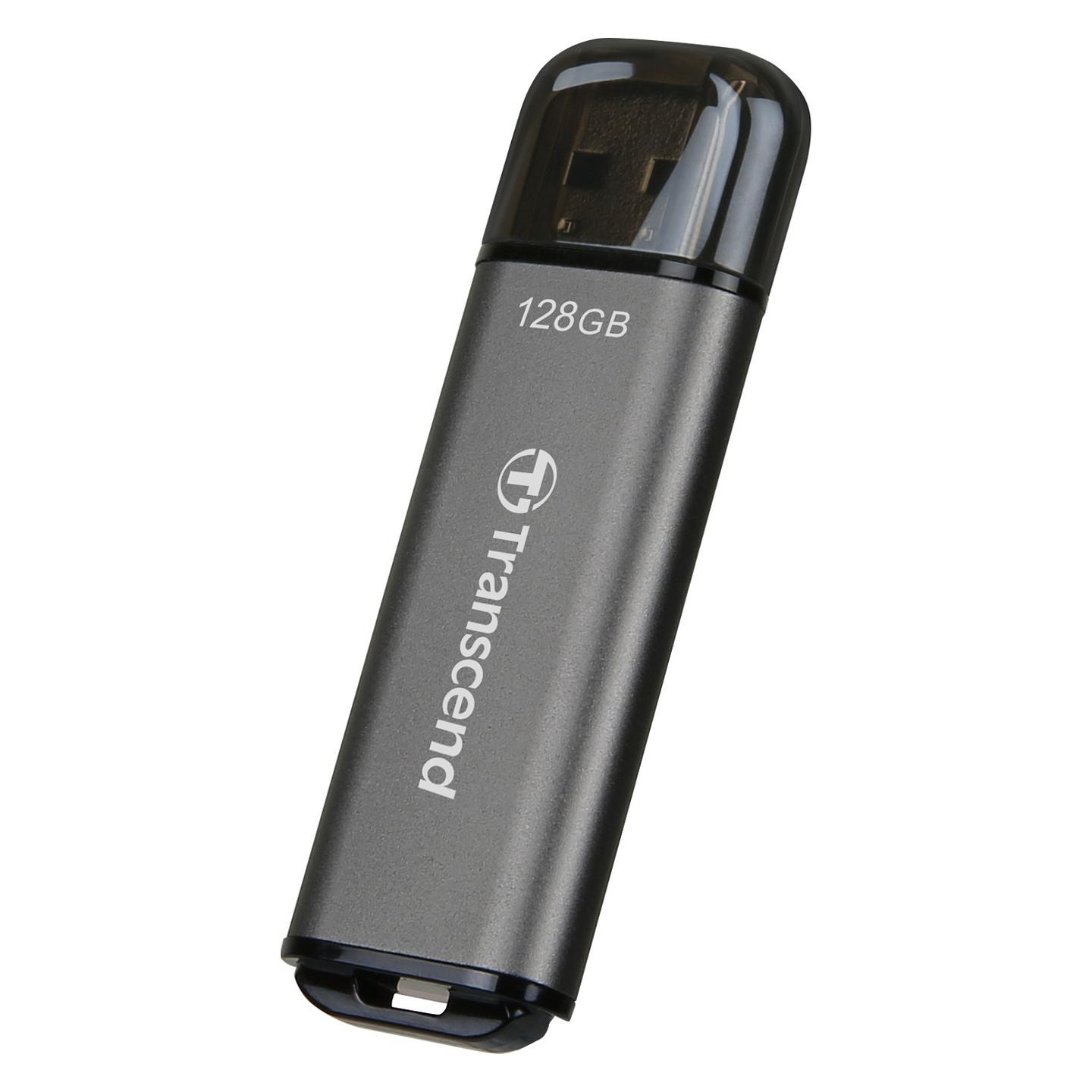 USB Flash Drive Transcend JetFlash 920 / 128GB / USB 3.2 Gen 1 / USB Type-A / 420MB/s Lexim / 400MB/s Shkrim / Trup alumini / 62 × 20 × 7.8mm / 10g - Gri - 10
