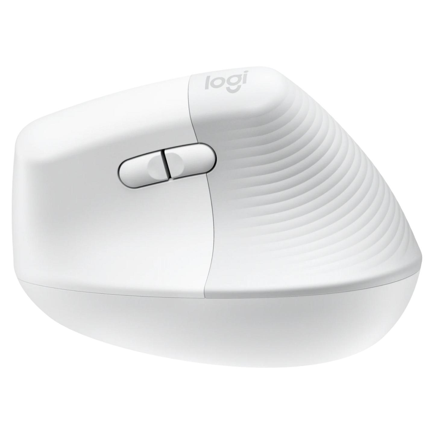 Maus pa kabllo Logitech Lift Vertical Ergonomic / Bluetooth + Logi Bolt / 4,000 DPI / 6 Butona - Bardhë - 14